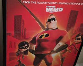 Framed movie theater posters