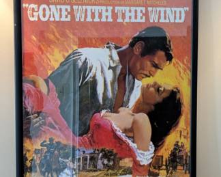 Framed movie theater posters