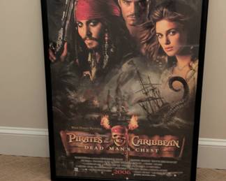 Framed movie theater posters