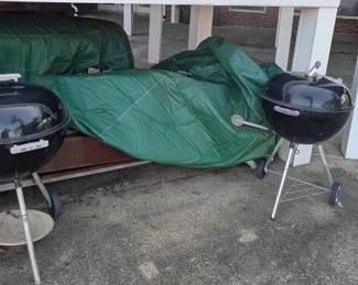 Two Weber Charcoal grills