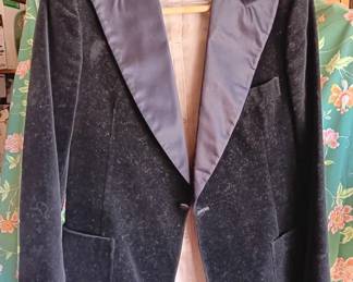 After 6 Black Velvet Tuxedo Coat