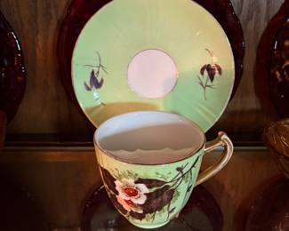 mustache cup, a specialized teacup designed in the mid-19th century to protect a man's groomed facial hair from hot beverages