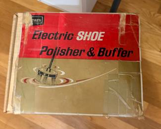  vintage Sears Electric Shoe Polisher & Buffer from the 1970s, featuring a rotary brush design