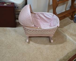 Baby doll rocking crib