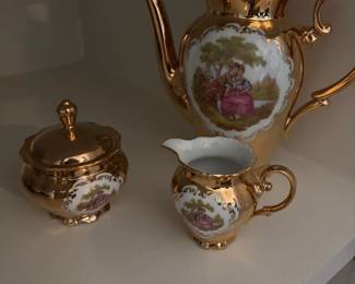 Antique Bavarian gold tea set