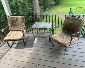 Iron Chairs and Table