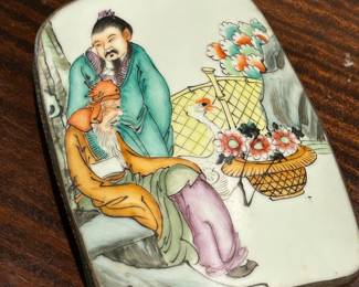 Porcelain Dresser Box - Hand Painted