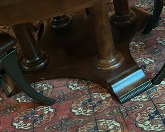 Pedestal Table on Hand Knotted Persian Rug