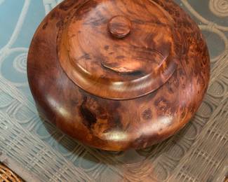 Hand Carved Bowl with Lid....gorgeous!