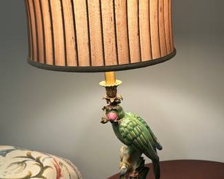 One of a PAIR of PARROT LAMPS