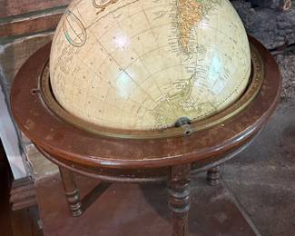 Large Globe in Wooden Stand