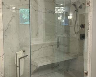 Huge Shower with Bench