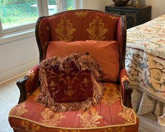 One of a PAIR of Commanding Arm Chairs