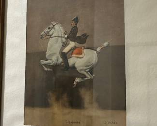 Horse Show Prints framed in Black and Gold