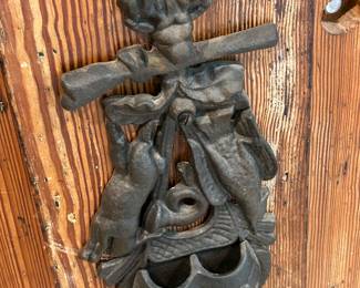 Antique Iron Match Holder