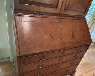 Honey Colored with Inlay on Desk and Drawers