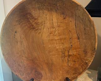 LARGE Hand Carved Wooden Bowl