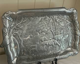 DEER Pewter Tray - LARGE