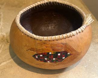 Painted Gourd....signed