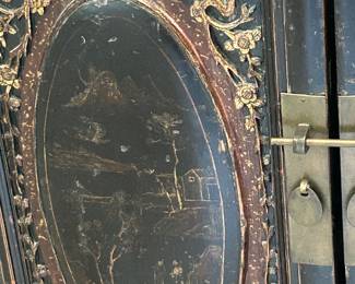 The other Hand Painted Door Panel with Brass Latch