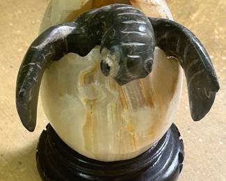 Marble Turtle Coming Out of Its Egg Shell