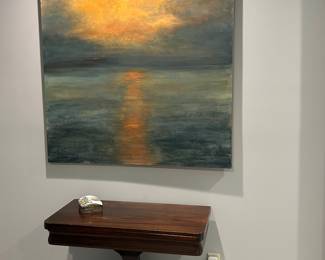 Elegant LARGE Oil Painting of Sunset on the Water