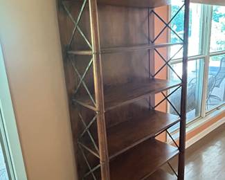 Nice wood and iron bookshelf (very heavy)