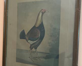 One of a PAIR of ANTIQUE framed PRINTS