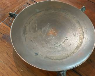 Copper Shallow Bowl with Feet