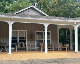 Great Porch on side and front of pool house