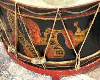 LARGE Antique Drum used as a Side Table