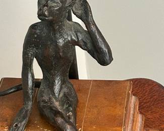 Iron Monkey on Top of Book Lamp