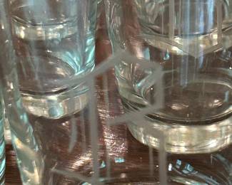 "B" Monogrammed Glasses