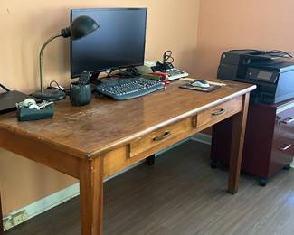 Sturdy Work Table with 2 Drawers