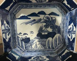 Blue and White Hand Painted Dish