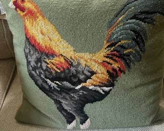 Needlepoint Chicken Pillows - 1 of 3