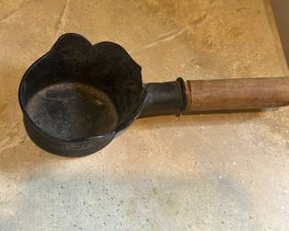 Handmade Iron and Wooden Scoop