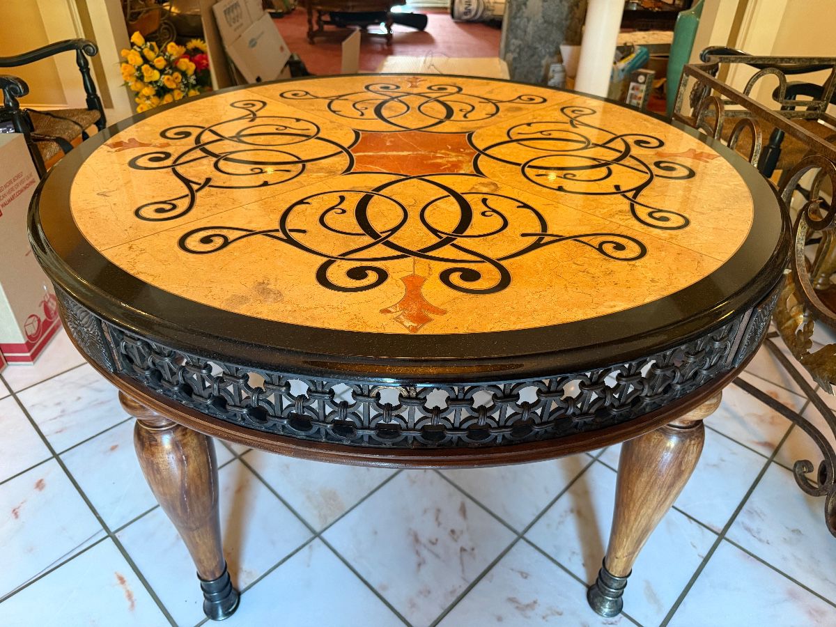 Stunning CustomMade Marble Top Table