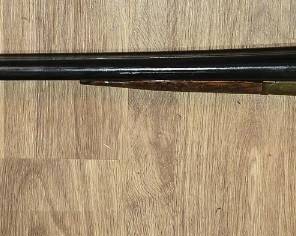 ANTIQUE W. RICHARD 12 GAUGE SIDE BY SIDE SHOTGUN 