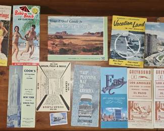 1950's TRAVEL BROCHURES, COPACABANA, GREYHOUND BUS