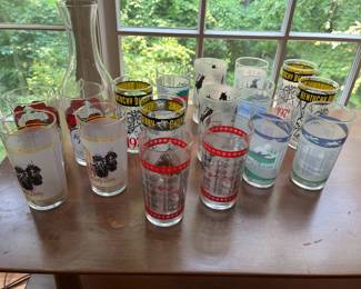 Vintage Kentucky Derby glassware