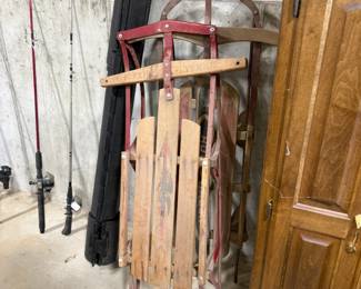 Pair of vintage sleds