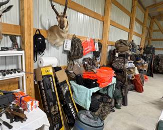 A view of the hunting area left of the building entrance.