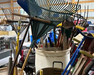 Garden tools of various brands and kinds