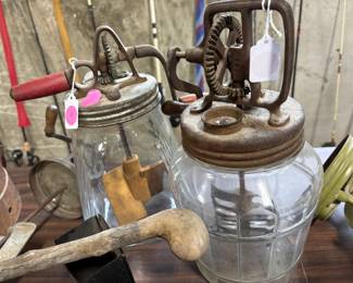 Old butter churns