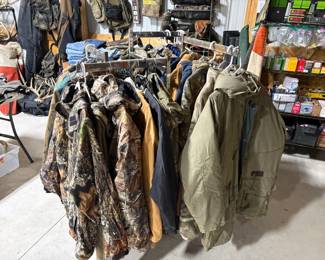 More and more jackets, coats, and hunting supplies