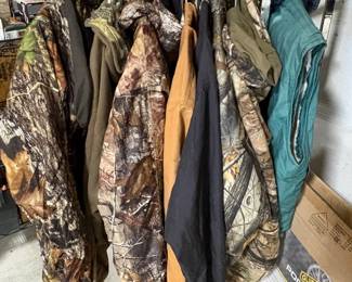 Some of the men's hunting coats and vests