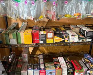 Shelves of ammunition and bagged fishing lures