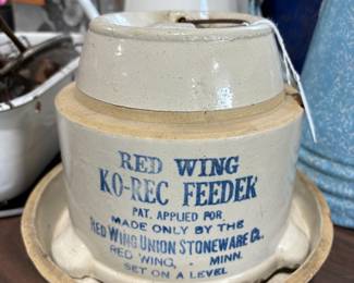Red Wing stoneware feeder