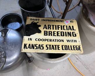 Fun old enamel sign from K-State